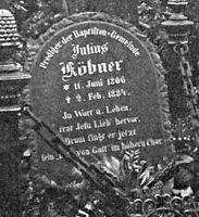 Julius Købners gravsten på Alte Luisenstädtische Friedhof i Berlin
