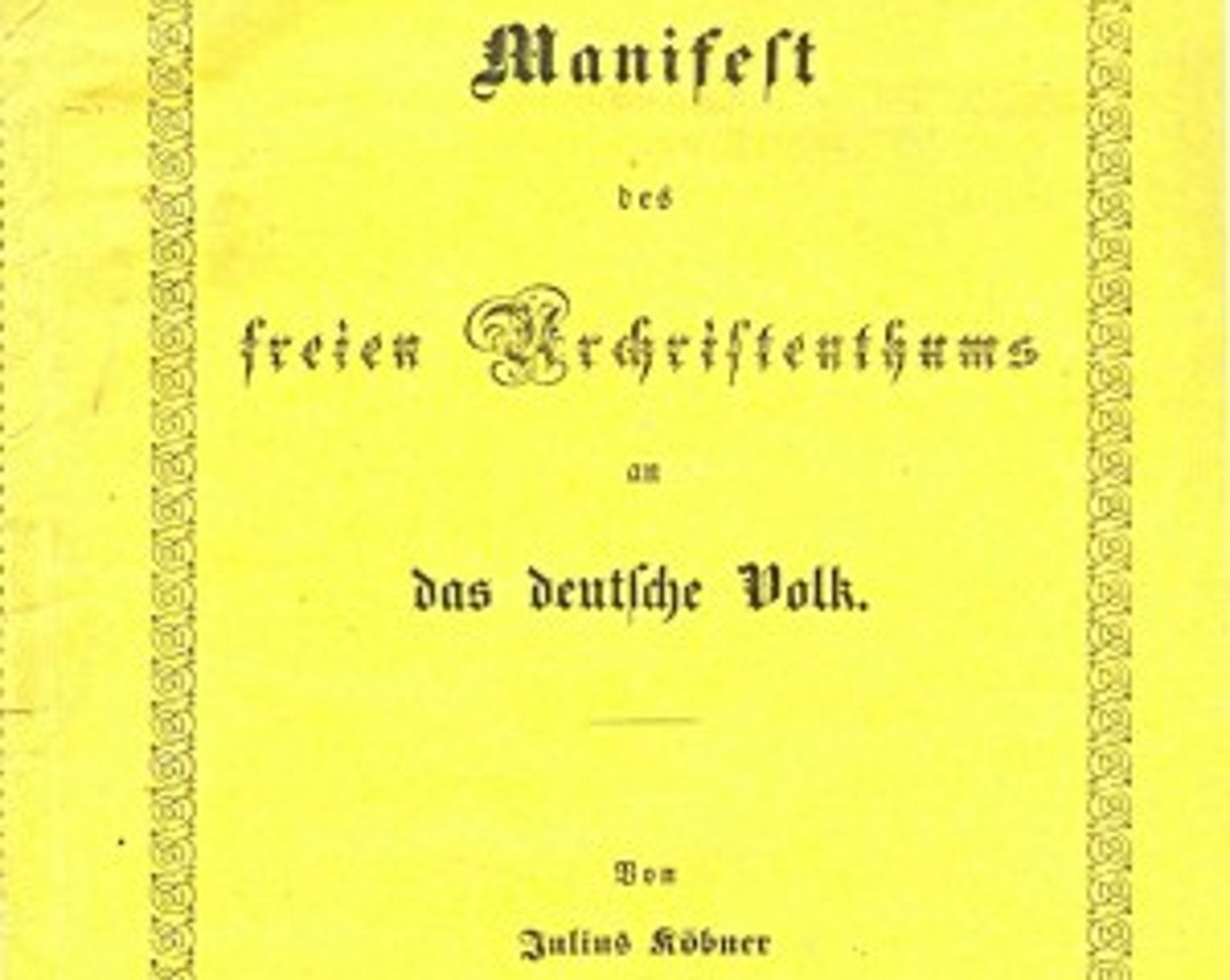 Julius Købner Manifest til det tyske folk om den frie urkristendom (1848) 